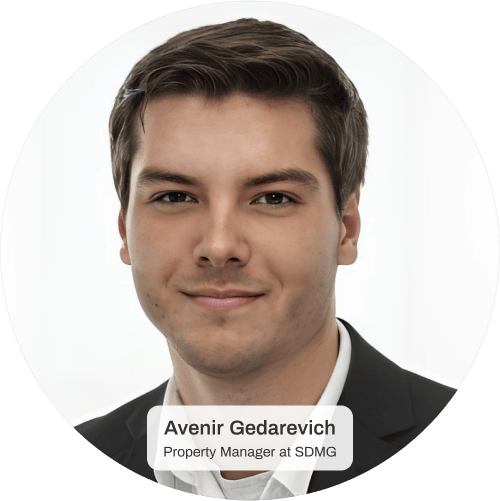 Property Manager at SDMG Property Management, Avenir Gedarevich